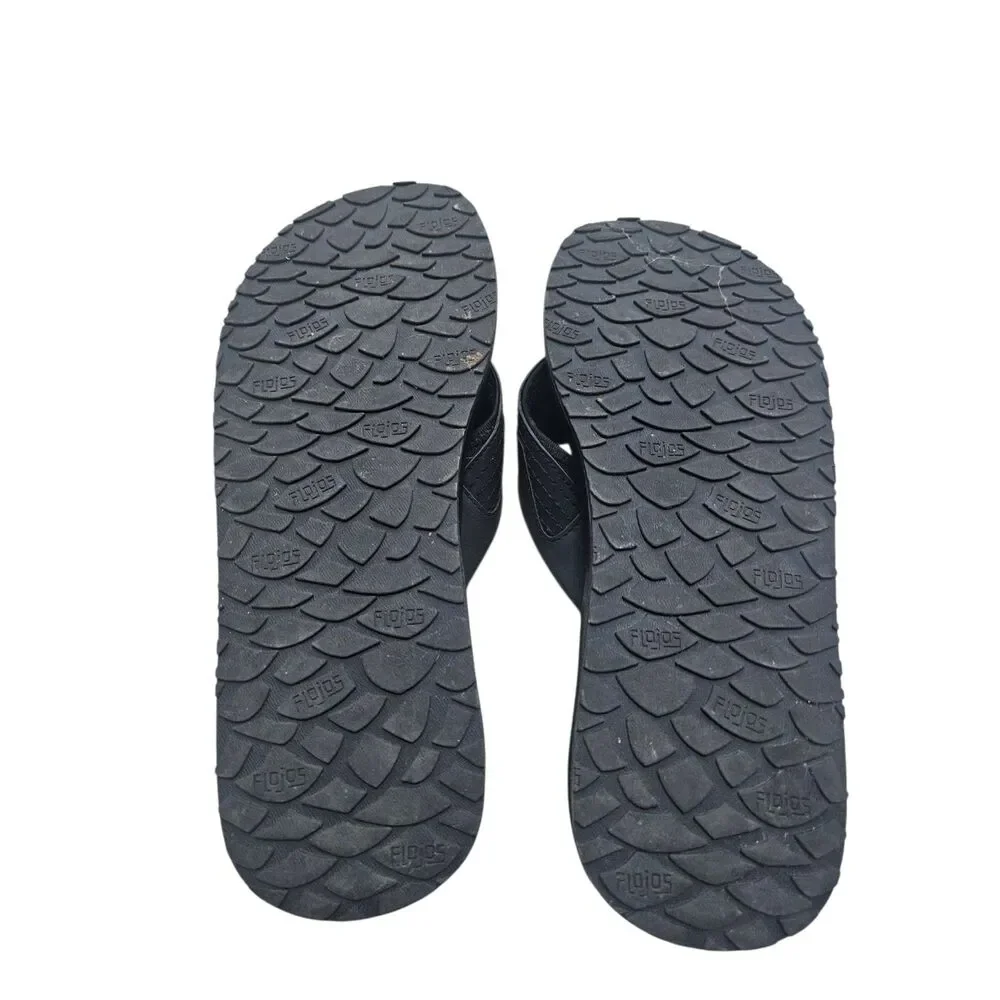 Flojos Men's Jorge 2.0 Black Flip Flops 11